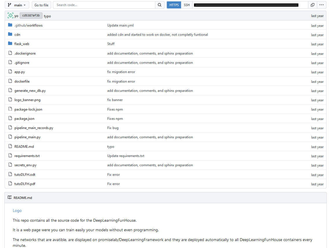 The old gitea repo that hosted the project