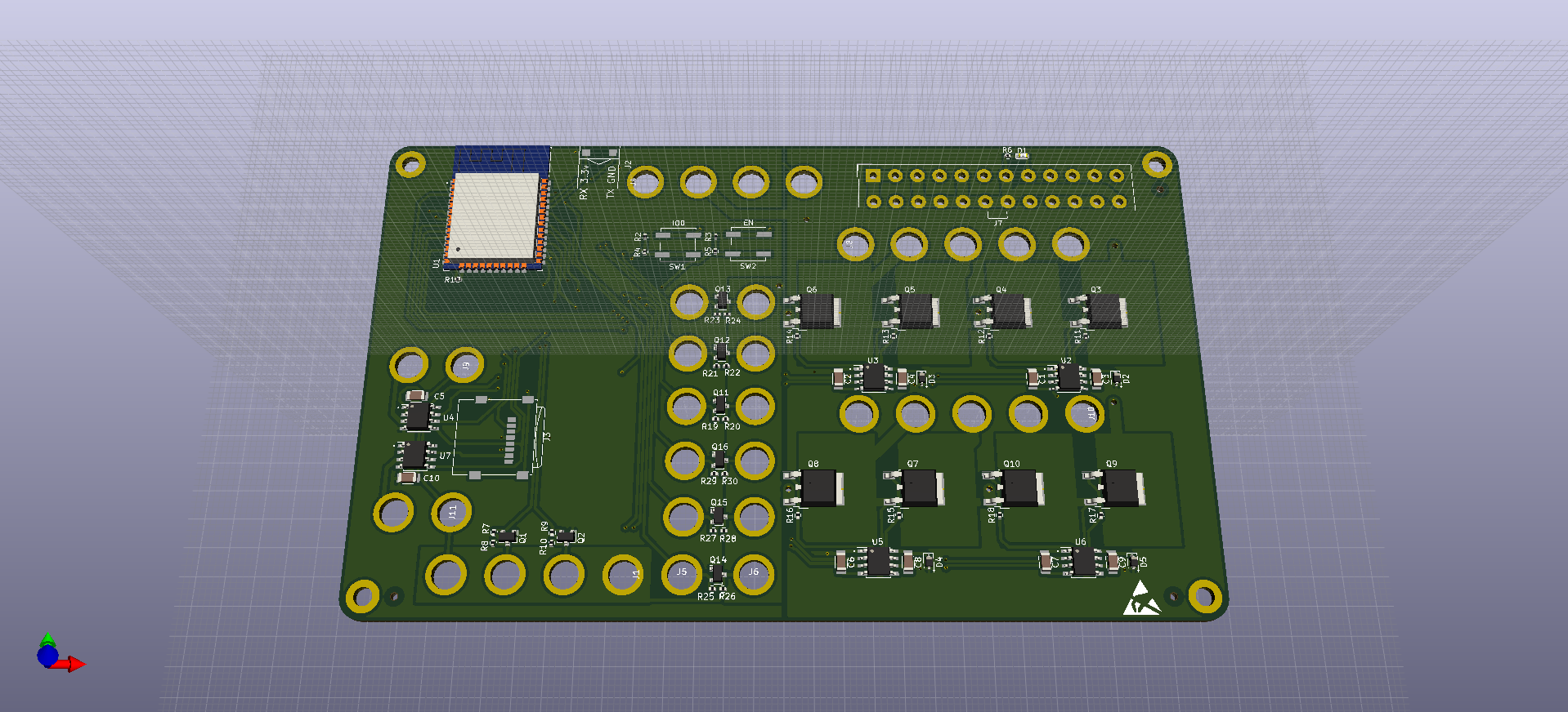 PCB design, control board (left) and HighPower™ design (right)